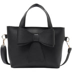 New Retro Women's Crossbody Bucket Bag with Bow Detail tioandtiashop