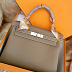 New Kelly Tote Bag in Togo Leather for Women tioandtiashop