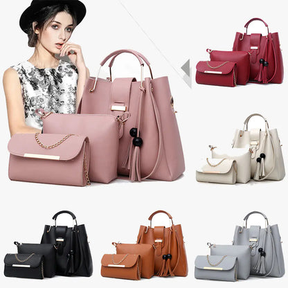 New released Women's Bucket Bag Set - Trendy Tote & Crossbody (3 Pieces)