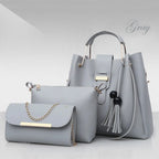 New Released Women's Bucket Bag Set, Trendy Tote Crossbody, 3 Pieces tioandtiashop