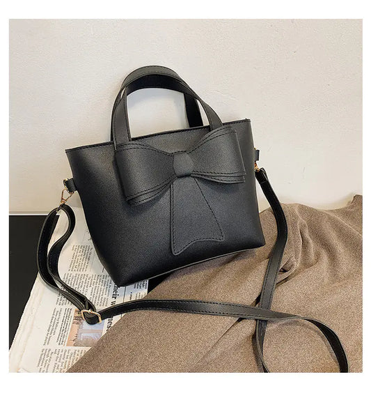 🔥 New Retro Women's Crossbody Bucket Bag with Bow Detail