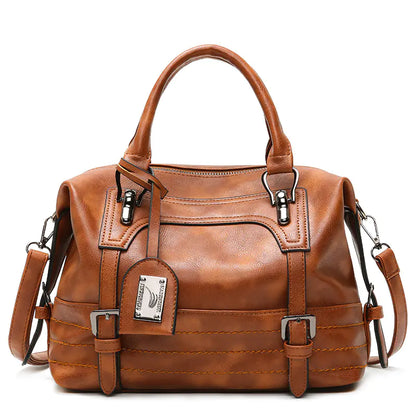 New Women's Oil Wax Leather Tote Bag - Fashion & Style