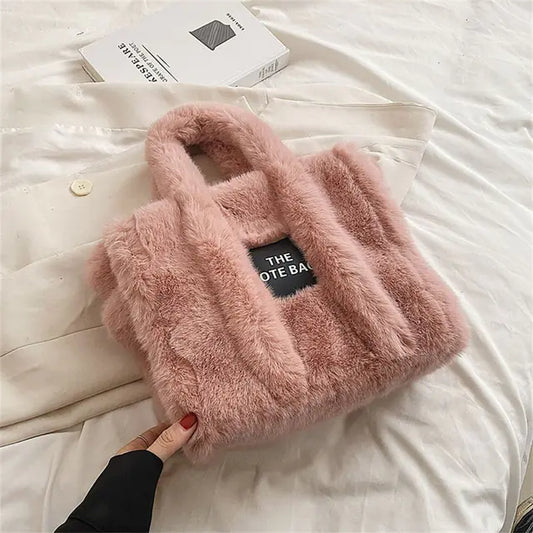 😍🔥 New released Luxury Faux Fur Women's Tote Bag - Winter and summer Trend Handbag