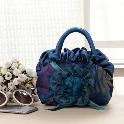 Women’s Floral Mini Clutch Bag with Key Coin Purse