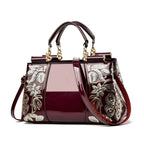 New released Women's Patent Leather Tote Bag Large Capacity tioandtiashop