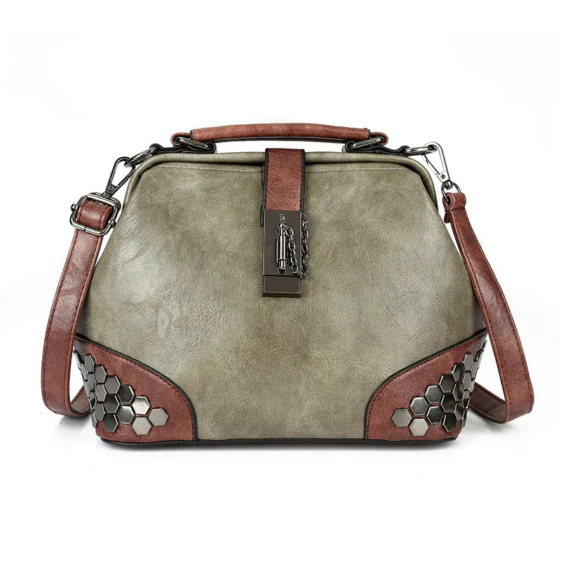 🔥 New luxury Women's Retro Crossbody Bag with Rivets and Lock Buckle