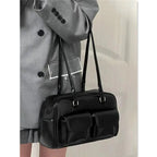 New Retro College Women's Casual Tote Bag with Large Capacity tioandtiashop