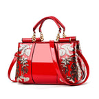 New released Women's Patent Leather Tote Bag Large Capacity tioandtiashop