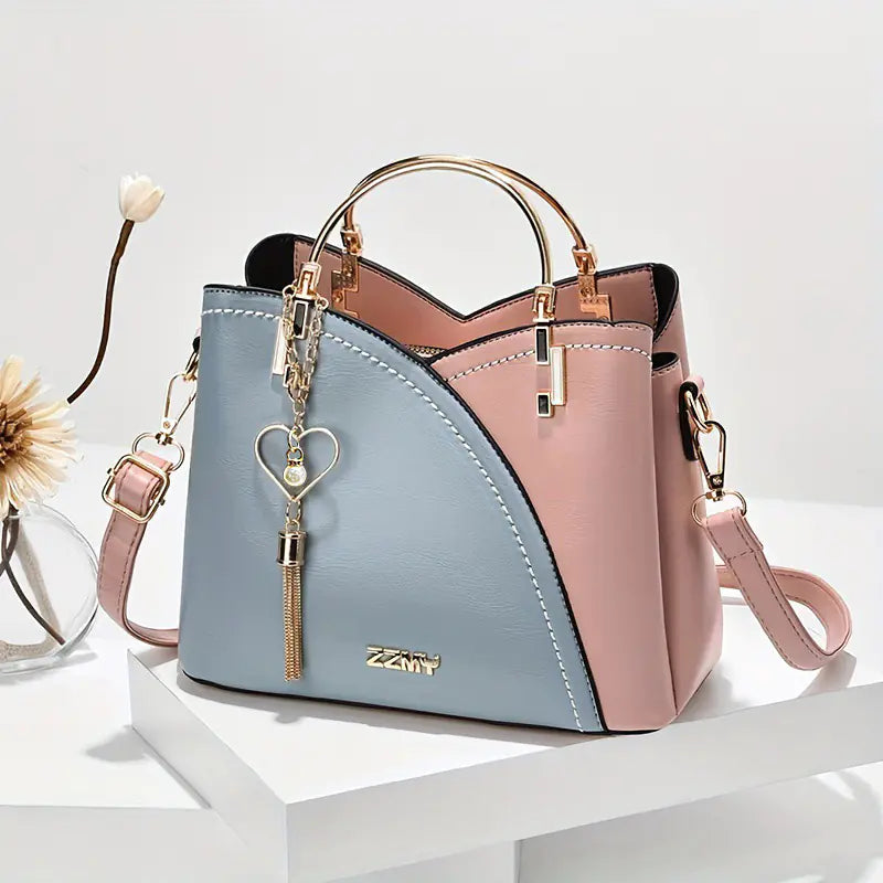 🔥 New 2025 Luxury Fashionable Large-Capacity Color Contrast Shoulder Bag