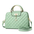 New Fashionable Women's PU Leather Quilted Shoulder Bag tioandtiashop