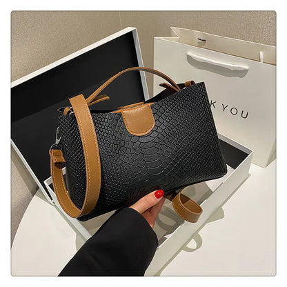 🔥 Women’s Snakeskin Pattern Shoulder & Crossbody Bag