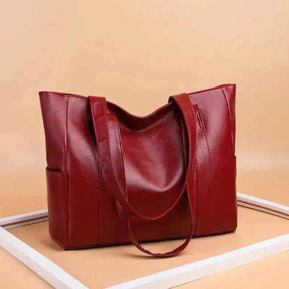2025 Women's Large Capacity Tote Bag - Soft Leather