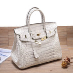 New Genuine Leather Crocodile Pattern, Shoulder Tote Bag tioandtiashop