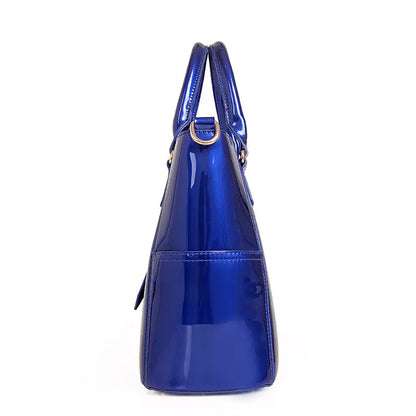 🔥 2025 New Released Glossy Patent Leather Bag Set with Tote, Clutch, Purse