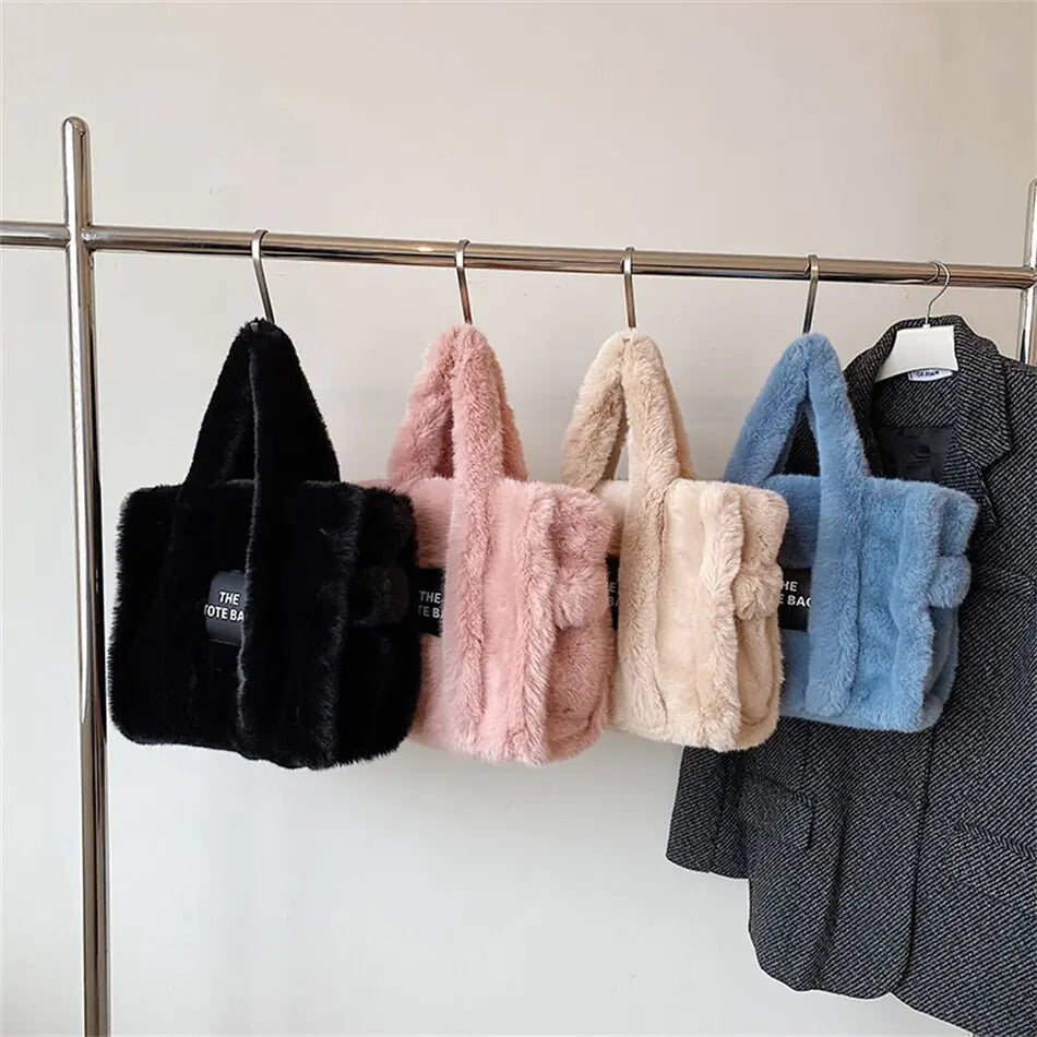 😍🔥 New released Luxury Faux Fur Women's Tote Bag - Winter and summer Trend Handbag