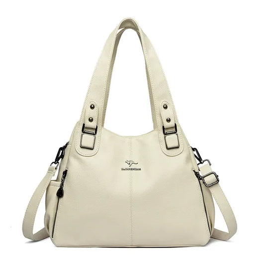 Luxury mid size Tote Bag for Women - Vintage PU Leather