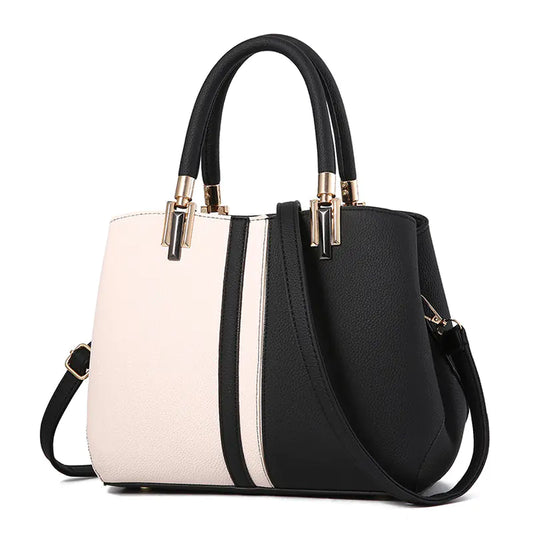Luxury Women's Color Block Shoulder Bag - Stylish Casual Tote