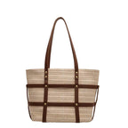 New Women's Straw Woven Tote Bag for Summer Vacations and all outings tioandtiashop