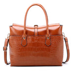 New Fashion Women's Crocodile Tote Shoulder Bag tioandtiashop