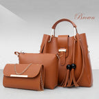 New Released Women's Bucket Bag Set, Trendy Tote Crossbody, 3 Pieces tioandtiashop