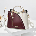 New Luxury Fashionable Large Capacity Color Contrast Shoulder Bag tioandtiashop