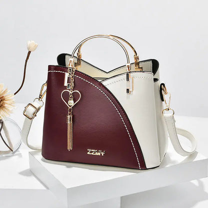 🔥 New 2025 Luxury Fashionable Large-Capacity Color Contrast Shoulder Bag