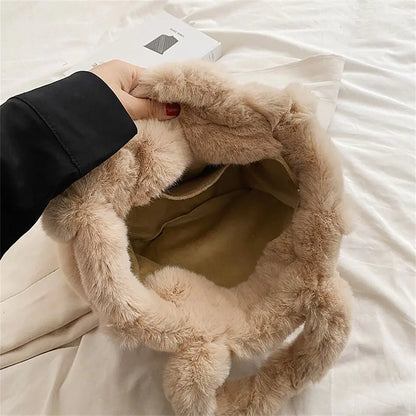 😍🔥 New released Luxury Faux Fur Women's Tote Bag - Winter and summer Trend Handbag