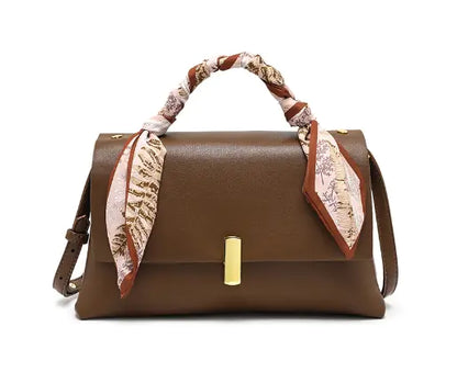 🔥 2025 New released Fashionable Women's Shoulder Bag with Scarf Detail