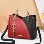 New Luxury Fashionable Large Capacity Color Contrast Shoulder Bag tioandtiashop