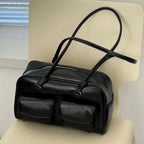 New Retro College Women's Casual Tote Bag with Large Capacity tioandtiashop
