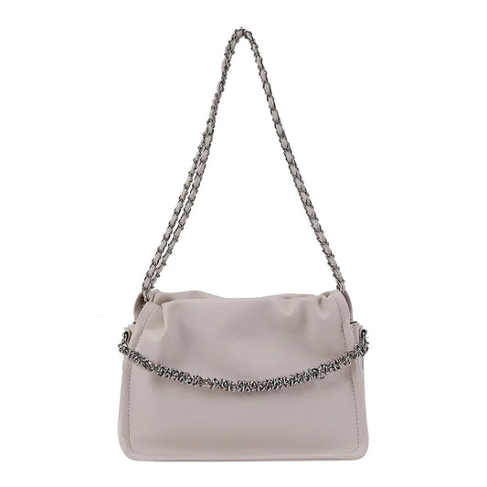 🔥 2025 Fashionable Women's Shoulder Bag with Chain and Texture