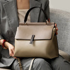 Genuine Leather Women's Tote Handbag with Crossbody Feature. tioandtiashop