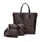 New released Stone Pattern Women's Three Piece Tote Bag Set tioandtiashop