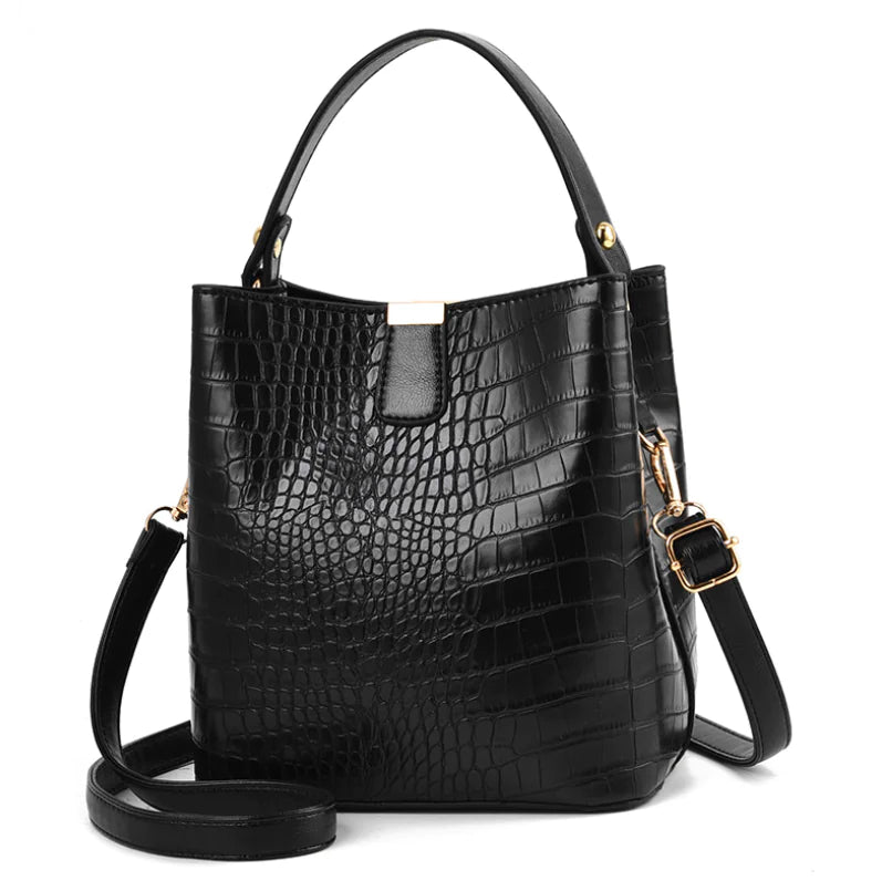 New released 2025 Fashion Casual Women’s Crocodile Bucket Bag