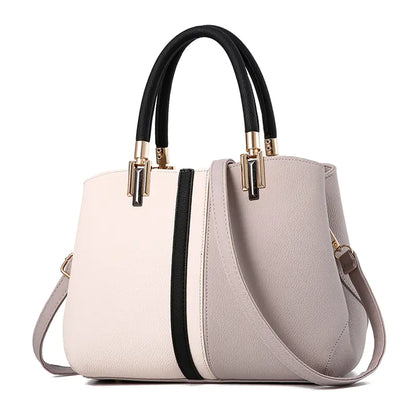 Luxury Women's Color Block Shoulder Bag - Stylish Casual Tote