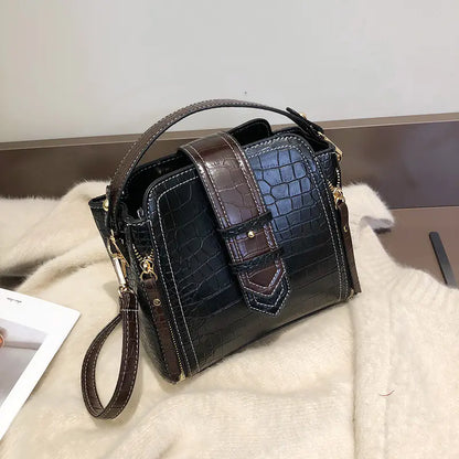 🔥 New released Luxury Vintage Crocodile Pattern Shoulder Tote Bag (for girls & women)