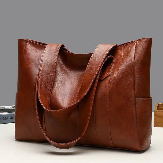 2025 Women's Large Capacity Tote Bag - Soft Leather