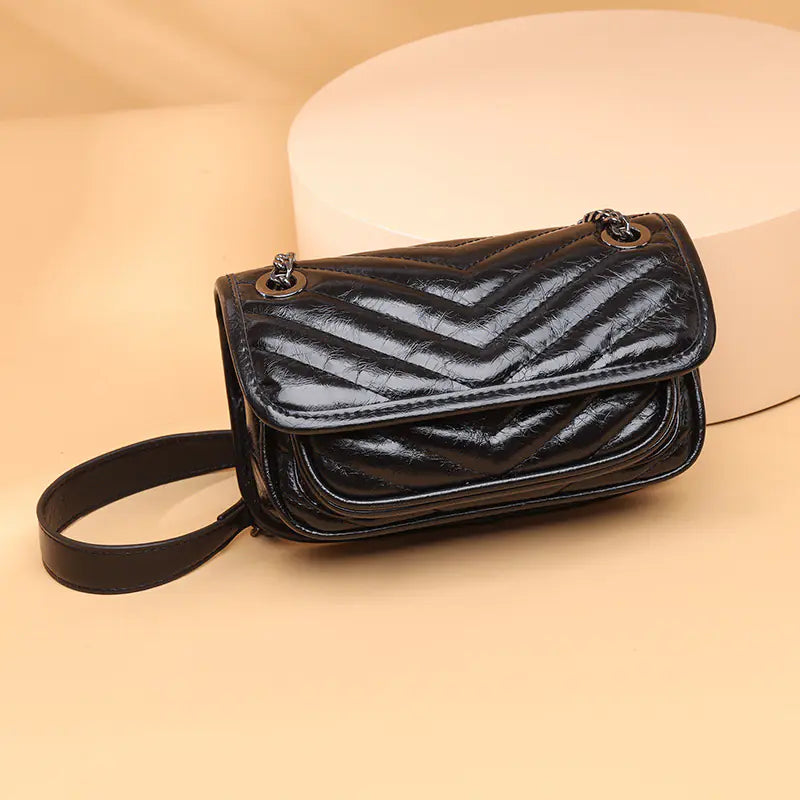 🔥 New 2026 Fashionable Women's Leather Shoulder Bag with Chain