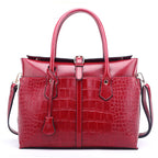 New Fashion Women's Crocodile Tote Shoulder Bag tioandtiashop