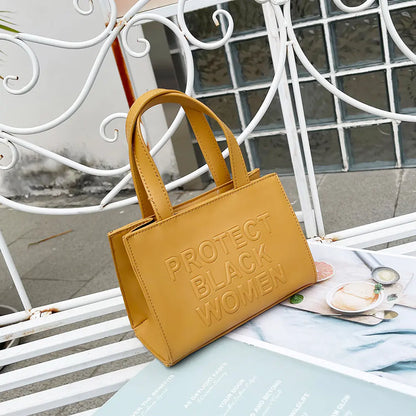 New 2025 Embossed Letters Women's Simple Tote Bag