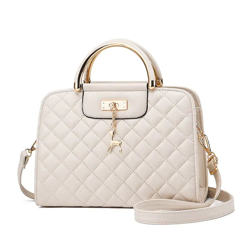 New Fashionable Women's PU Leather Quilted Shoulder Bag