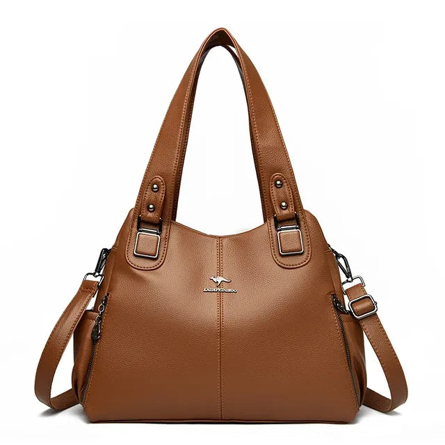 Luxury mid size Tote Bag for Women - Vintage PU Leather