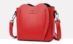 New Fashionable Women's Heart Shaped Shoulder Bucket Bag tioandtiashop
