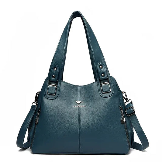 Luxury mid size Tote Bag for Women - Vintage PU Leather