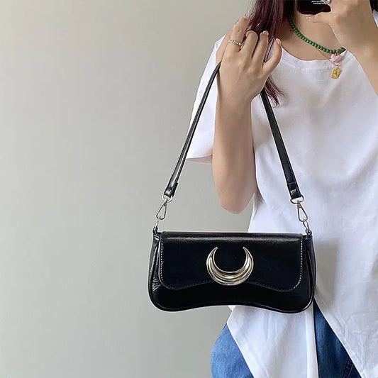 🔥 New released best Niche Women's Moon Lock Underarm Shoulder Bag Tote