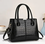 New Fashion Women's Crocodile Tote Shoulder Bag tioandtiashop